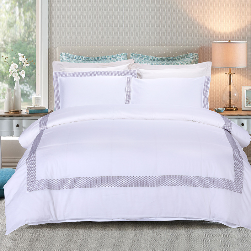 Új hímzéstervezés Egyedi Factory Design luxus szállodai ágyneműgarnitúra