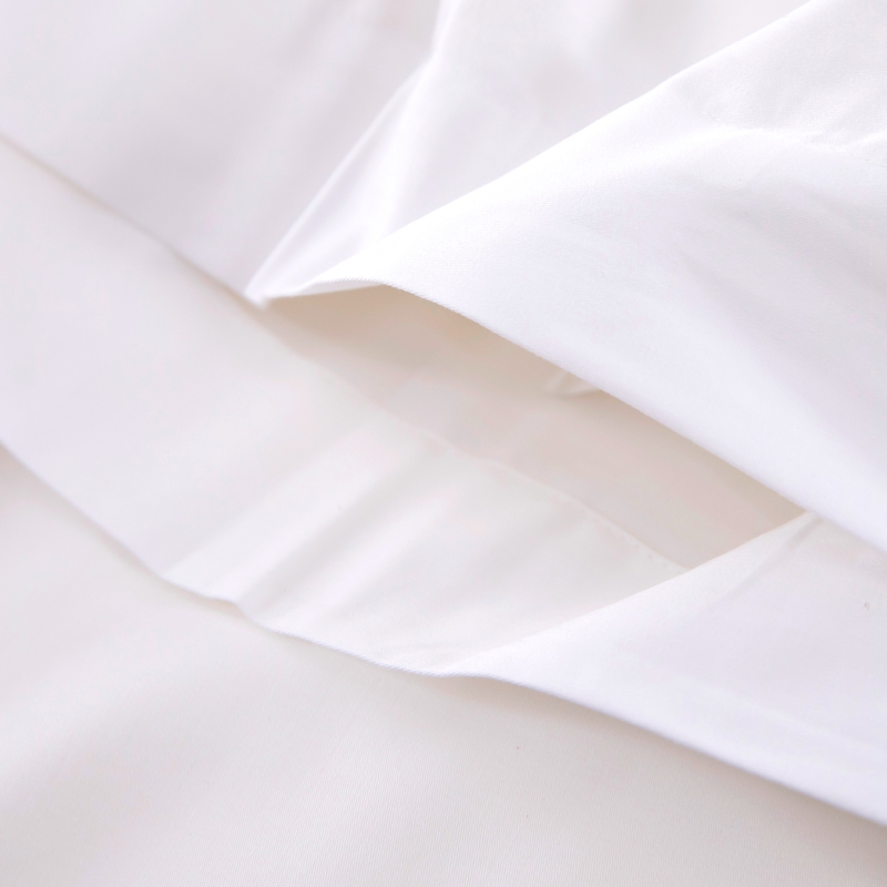 6080S 400TC 100% pamut szatén sima fehér szállodai ágyneműgarnitúra 6080S 400TC 100% pamut szatén sima fehér szállodai ágyneműgarnitúra