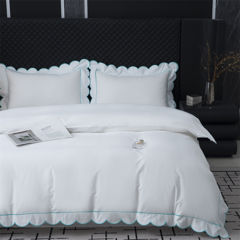 Új hímző vágott kivitelű 400TC pamut szatén ágyneműgarnitúra Új hímző vágott kivitelű 400TC pamut szatén ágyneműgarnitúra