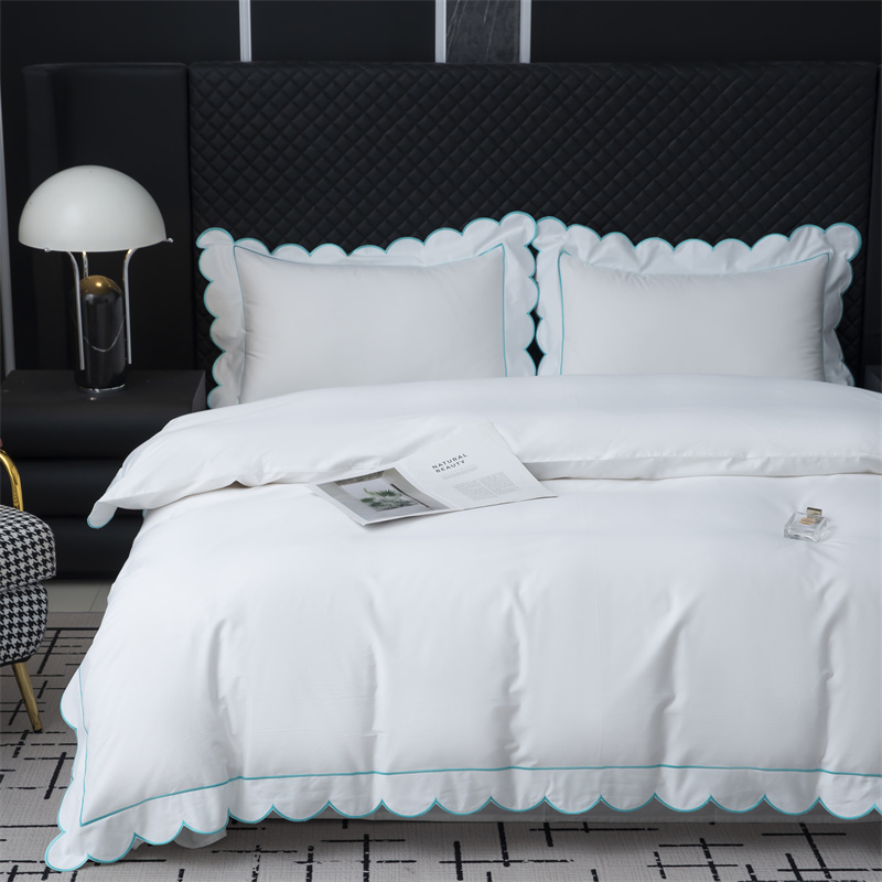 Új hímző vágott kivitelű 400TC pamut szatén ágyneműgarnitúra Új hímző vágott kivitelű 400TC pamut szatén ágyneműgarnitúra