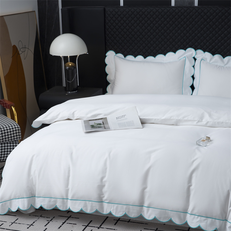 Új hímző vágott kivitelű 400TC pamut szatén ágyneműgarnitúra Új hímző vágott kivitelű 400TC pamut szatén ágyneműgarnitúra