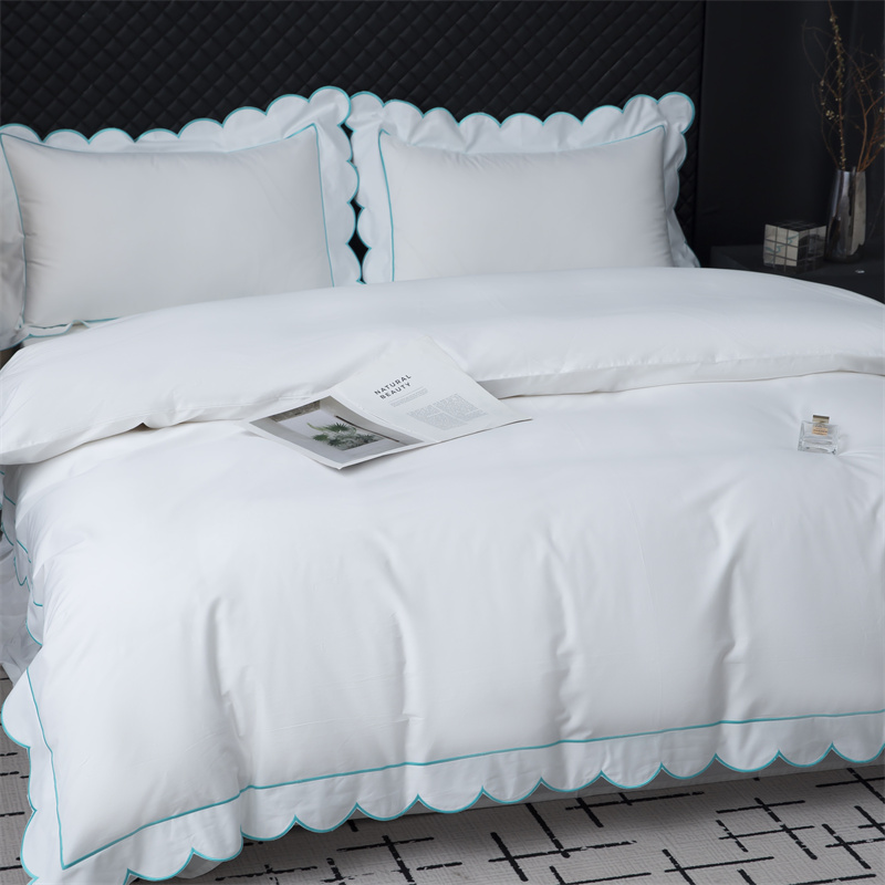 Új hímző vágott kivitelű 400TC pamut szatén ágyneműgarnitúra Új hímző vágott kivitelű 400TC pamut szatén ágyneműgarnitúra