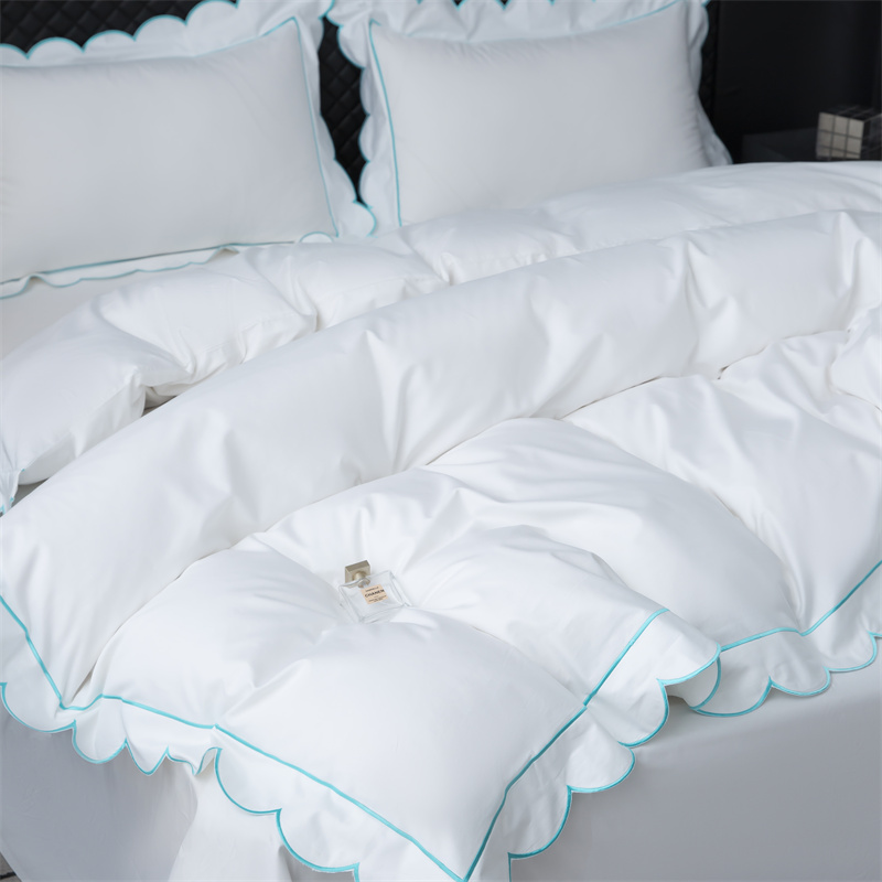 Új hímző vágott kivitelű 400TC pamut szatén ágyneműgarnitúra Új hímző vágott kivitelű 400TC pamut szatén ágyneműgarnitúra