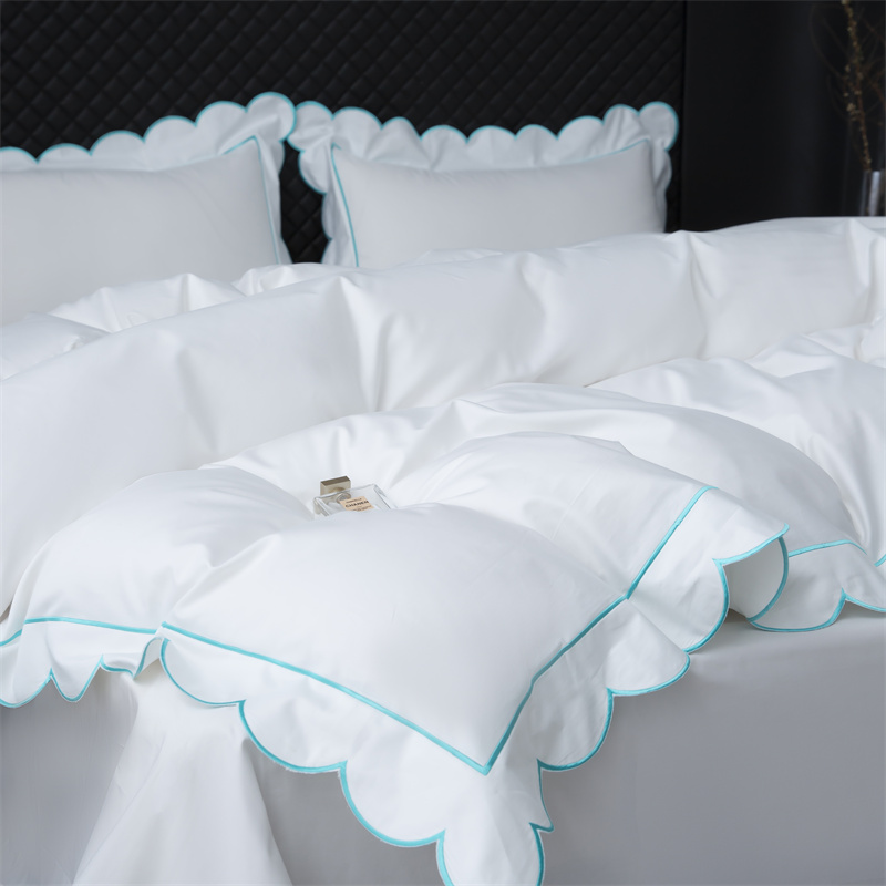 Új hímző vágott kivitelű 400TC pamut szatén ágyneműgarnitúra Új hímző vágott kivitelű 400TC pamut szatén ágyneműgarnitúra