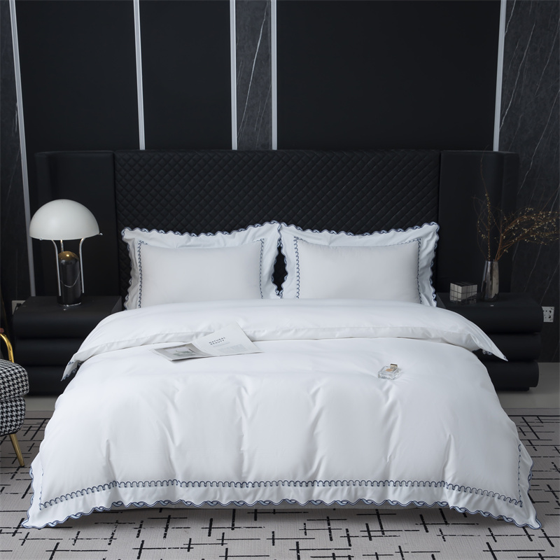 Kiváló hímző szabású 350TC pamut szatén ágyneműkészlet