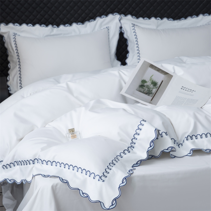 Kiváló hímző szabású 350TC pamut szatén ágyneműkészlet Kiváló hímző szabású 350TC pamut szatén ágyneműkészlet