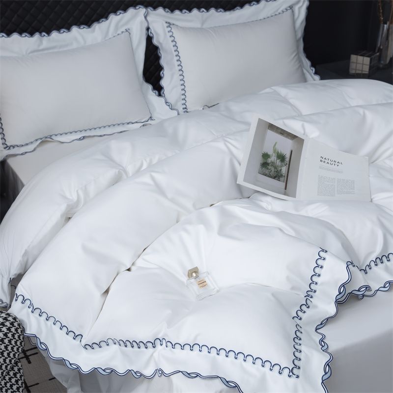 Kiváló hímző szabású 350TC pamut szatén ágyneműkészlet Kiváló hímző szabású 350TC pamut szatén ágyneműkészlet