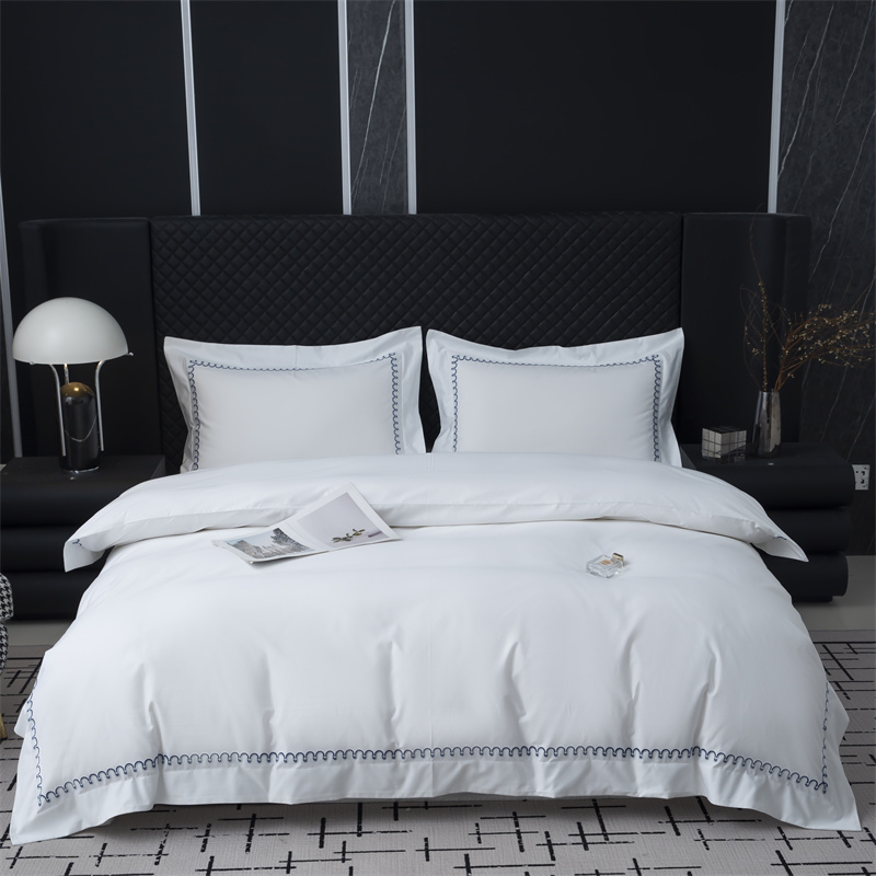 Új mintás hímző design 500TC pamut szatén ágyneműgarnitúra