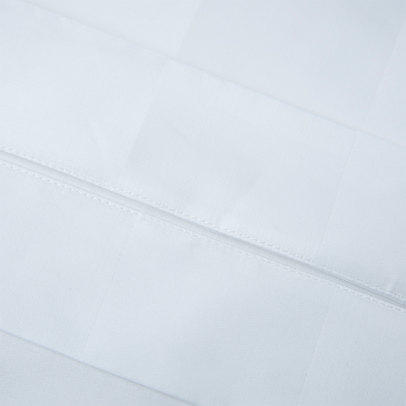 7 cm-es szaténcsíkos sima fehér 750TC 100% pamut ötcsillagos szállodai ágyneműgarnitúra 7 cm-es szaténcsíkos sima fehér 750TC 100% pamut ötcsillagos szállodai ágyneműgarnitúra