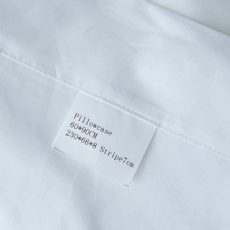 7 cm-es szaténcsíkos sima fehér 750TC 100% pamut ötcsillagos szállodai ágyneműgarnitúra 7 cm-es szaténcsíkos sima fehér 750TC 100% pamut ötcsillagos szállodai ágyneműgarnitúra