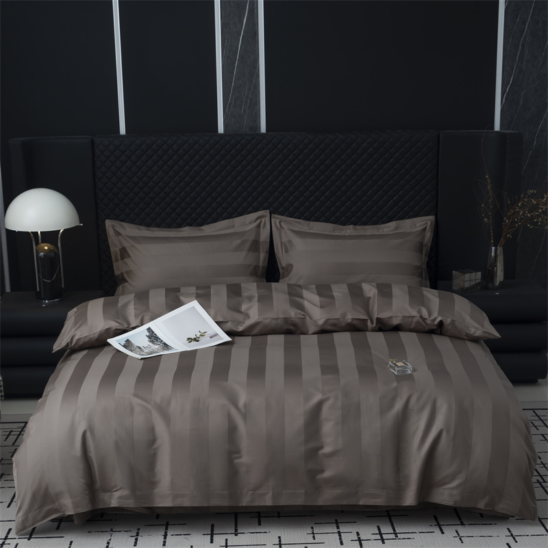 7 cm-es szatén csíkos 750TC pamut szatén ágyneműgarnitúra