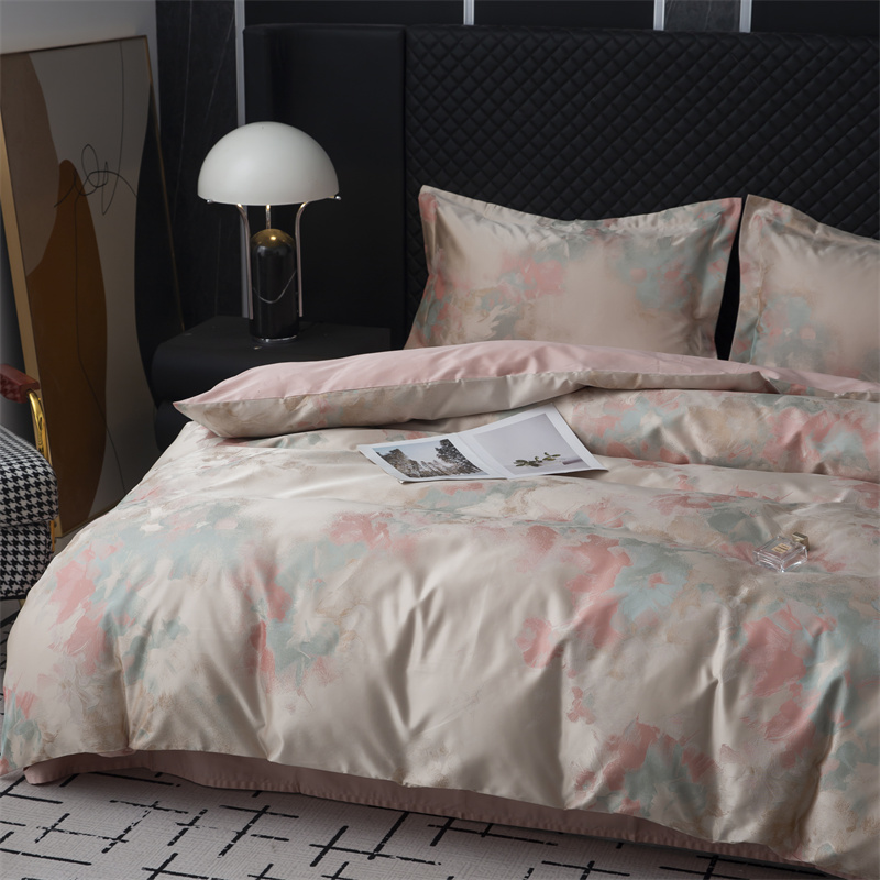 Impresszionista fonalból festett jacquard 80S pamut ágyneműkészlet Impresszionista fonalból festett jacquard 80S pamut ágyneműkészlet