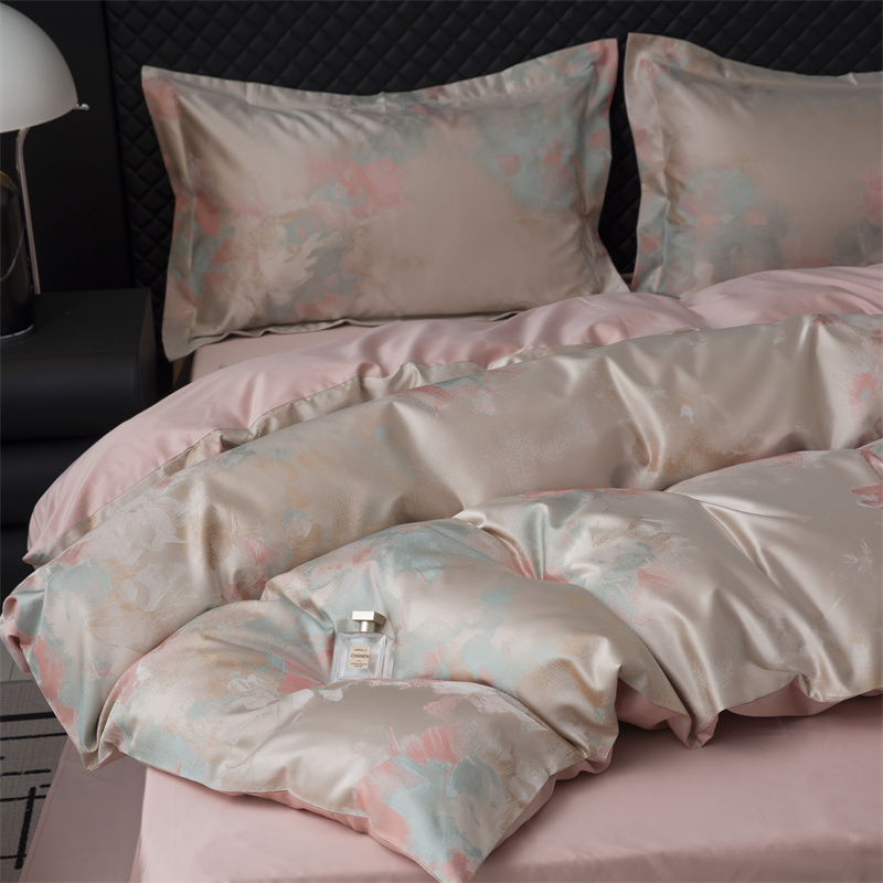 Impresszionista fonalból festett jacquard 80S pamut ágyneműkészlet Impresszionista fonalból festett jacquard 80S pamut ágyneműkészlet