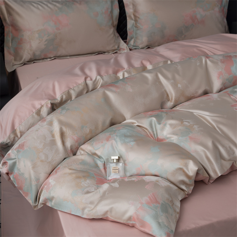 Impresszionista fonalból festett jacquard 80S pamut ágyneműkészlet Impresszionista fonalból festett jacquard 80S pamut ágyneműkészlet