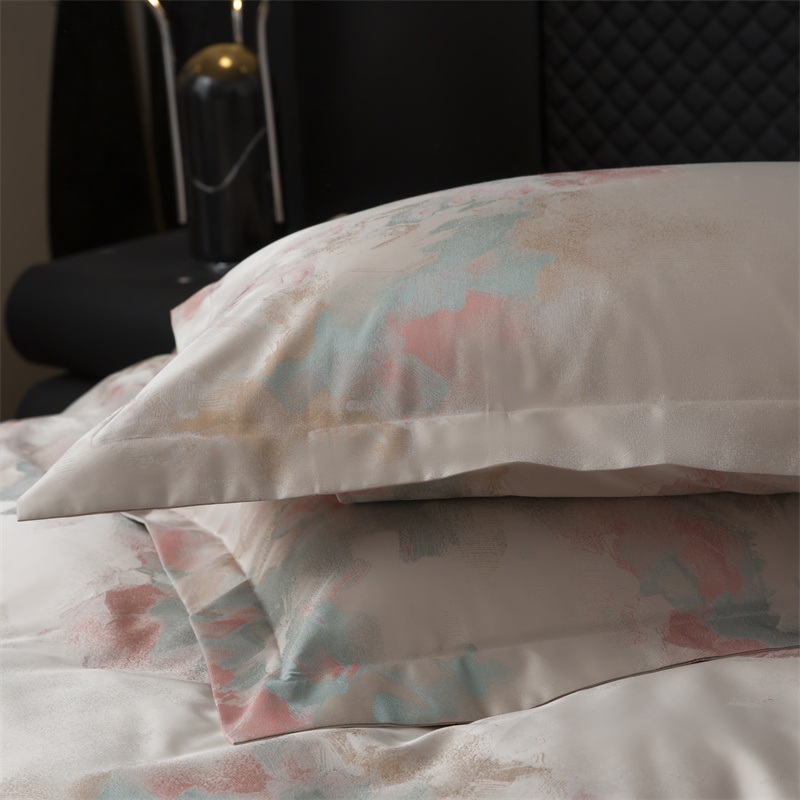 Impresszionista fonalból festett jacquard 80S pamut ágyneműkészlet Impresszionista fonalból festett jacquard 80S pamut ágyneműkészlet