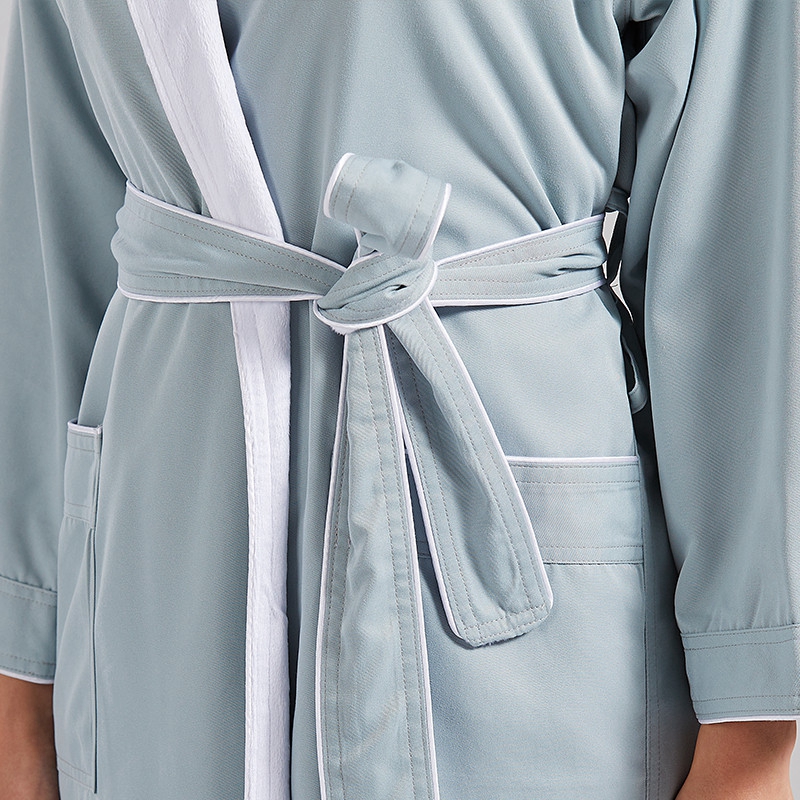 Kétrétegű ötcsillagos felnőtt kendőgallér Hotel fürdőköpeny Kétrétegű ötcsillagos felnőtt kendőgallér Hotel fürdőköpeny