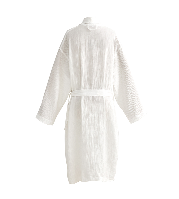 Kétrétegű géz pamutszövet kendő gallér Hotel fürdőköpeny Kétrétegű géz pamutszövet kendő gallér Hotel fürdőköpeny