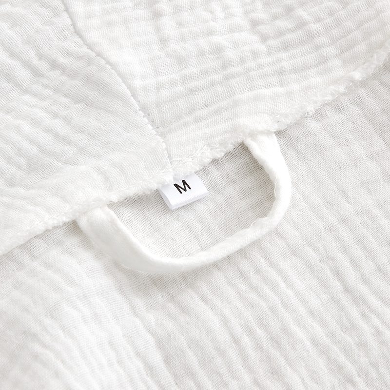 Kétrétegű géz pamutszövet kendő gallér Hotel fürdőköpeny Kétrétegű géz pamutszövet kendő gallér Hotel fürdőköpeny