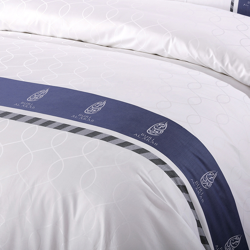 Fonal festett egyedi logó 100% pamut ágynemű készlet Fonal festett egyedi logó 100% pamut ágynemű készlet